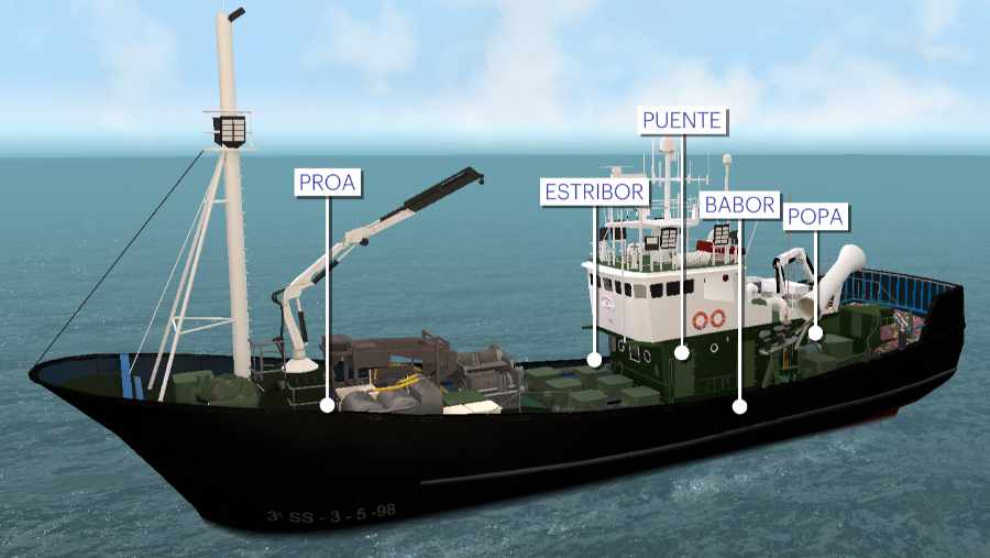 Recreación de un barco pesquero vasco